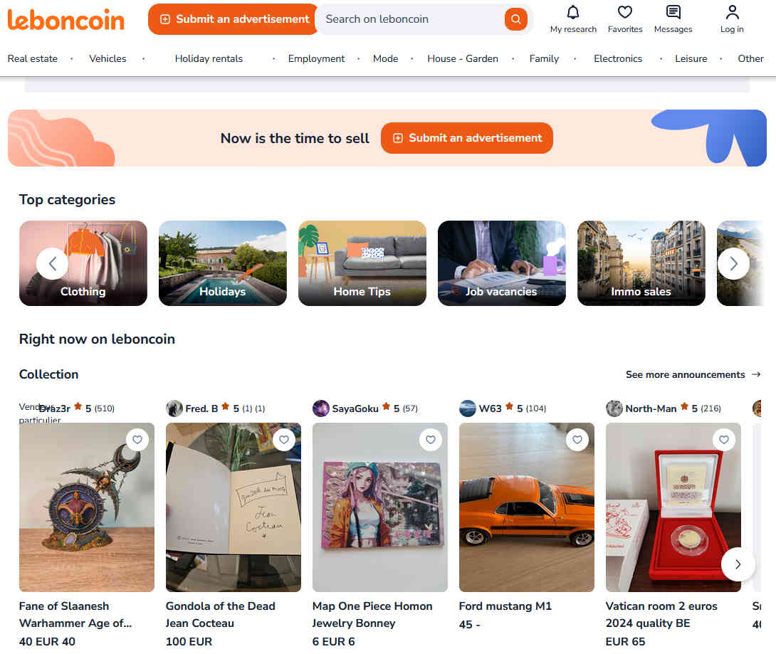 法國Leboncoin分類信息網